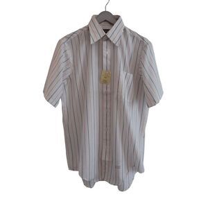 NWT Vintage‎ Enro 70's Button Up Dress Shirt Short Sleeve Sz 16 / 33